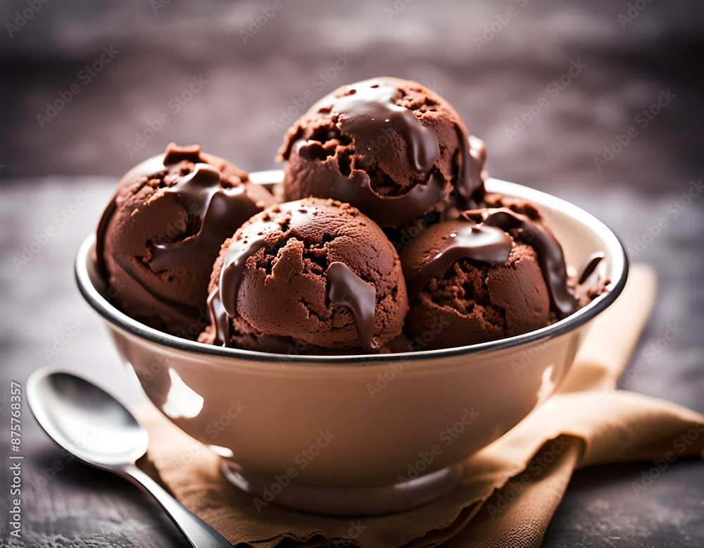 bowl of chocolate ice cream