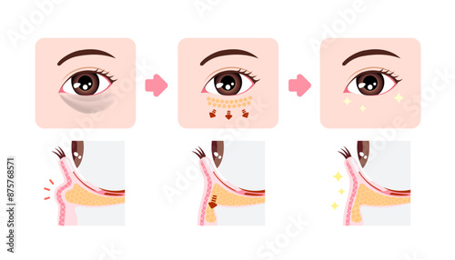 How to remove dark circles under the eyes with Lower blepharoplasty (Transconjunctival blepharoplasty)