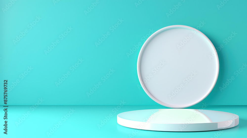Stunning blue studio background with a blank product display on a podium. Eyecatching 3D rendering for your next project. Stunning blue studio background with a blank product display on a podium. Eyecatching 3D rendering for your next project.