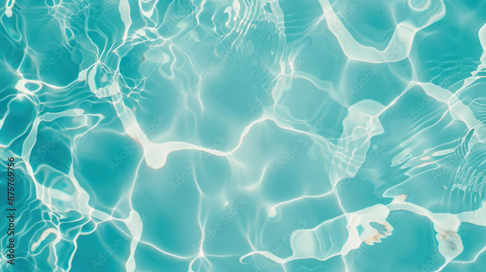 Relaxing view of a vibrant blue water surface with sun reflections in a shimmering swimming pool. Relaxing view of a vibrant blue water surface with sun reflections in a shimmering swimming pool.