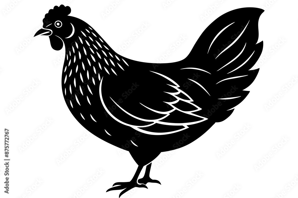 chicken silhouette vector art illustration chicken silhouette vector art illustration