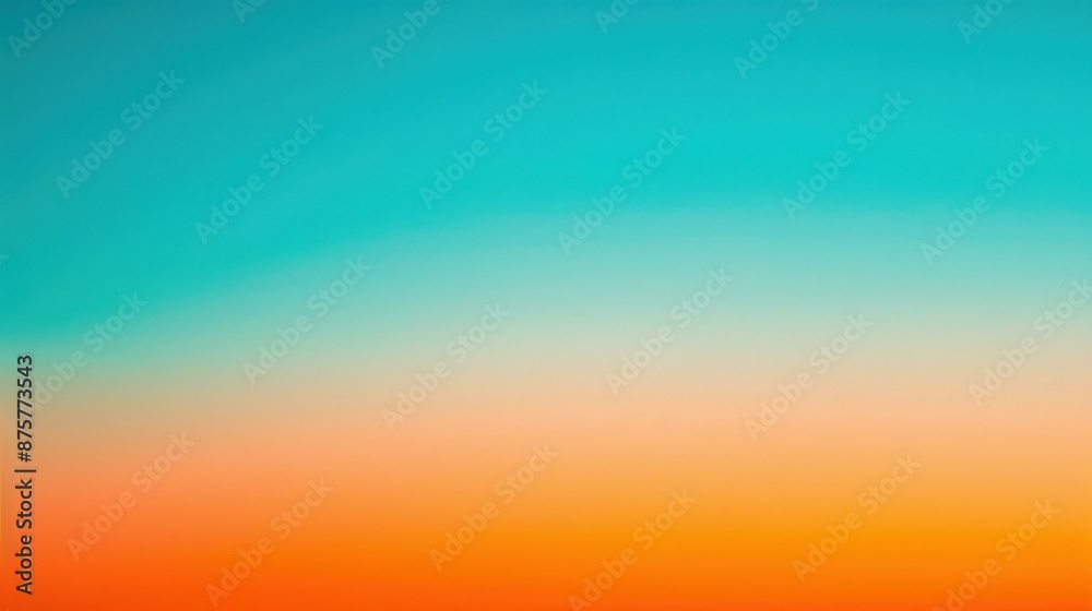 Naklejka premium Stunning sunrise with clear morning sky, creating a beautiful natural backdrop. Gradient of orange and blue hues.