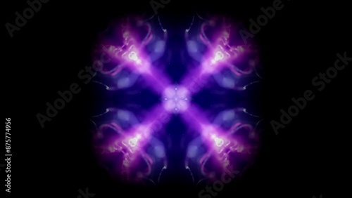 紫色のくらげのようなデジタル背景（VJループ映像）