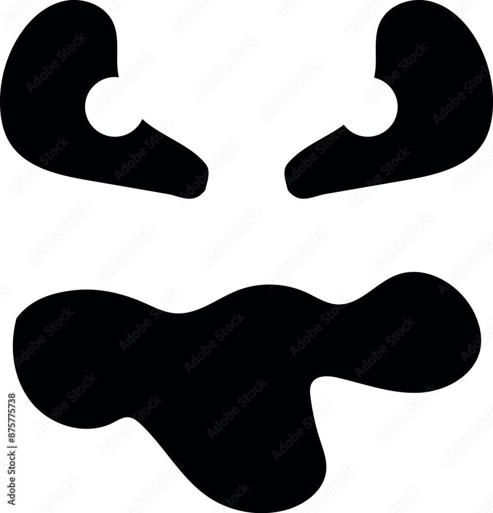Scary ghost face. Halloween scary face vector Scary ghost face. Halloween scary face vector