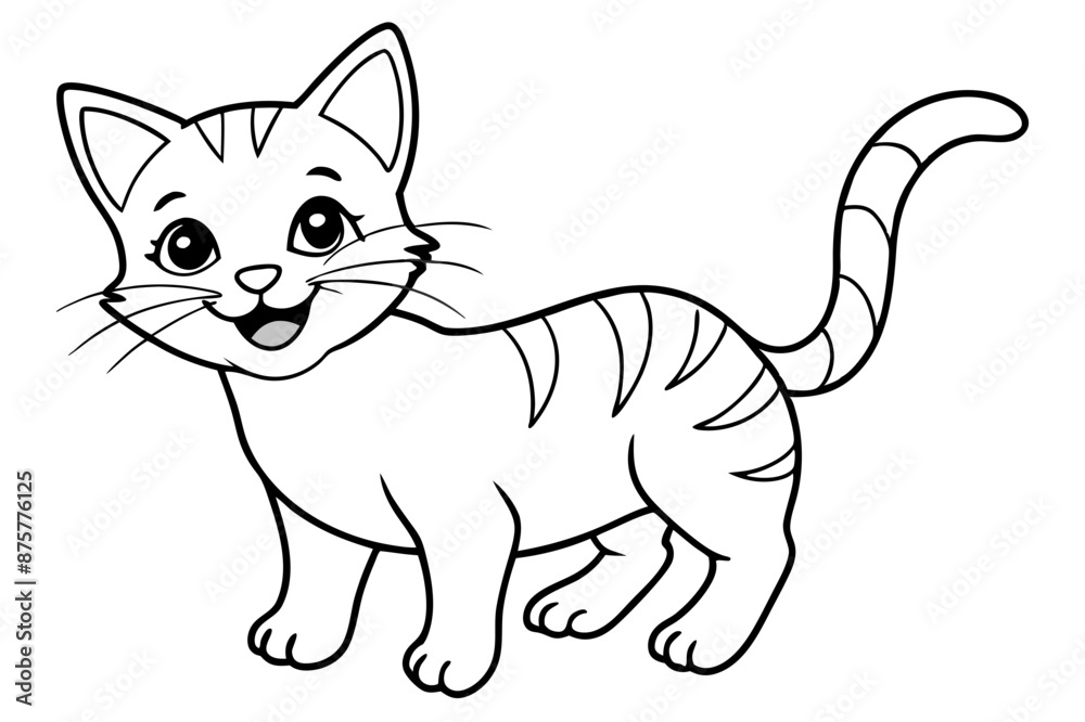 Kitten icon silhouette vector line art illustration Kitten icon silhouette vector line art illustration