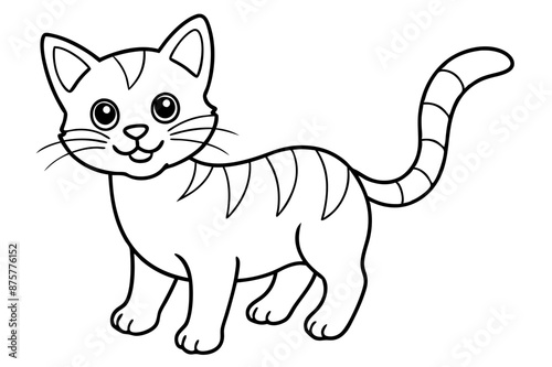 Kitten icon silhouette vector line art illustration