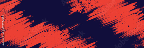 Halftone dots red and blue color pattern gradient grunge texture background. Pop art dot comic style vector illustration. Grunge vector dots, eps10.