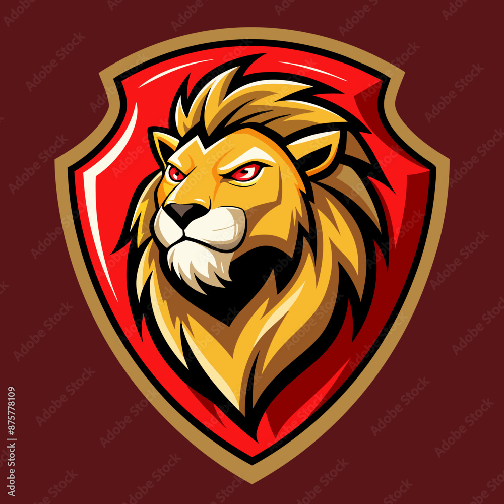 Obraz premium royal lion logo, lion crown logo,,