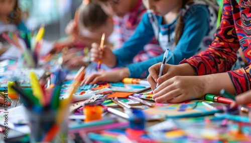 Children took part in arts and crafts activities at the charity day event