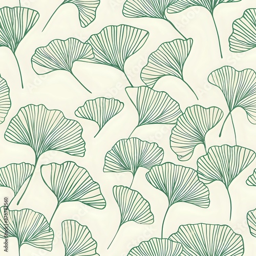 Tranquil Ginkgo Leaf Background Design