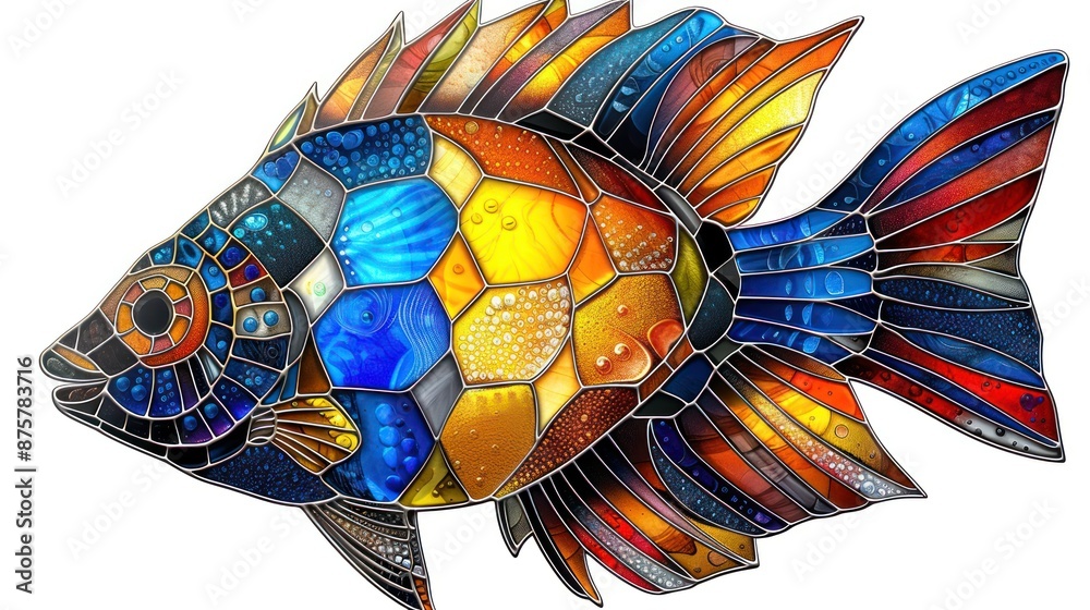 Obraz premium Stained Glass Fish