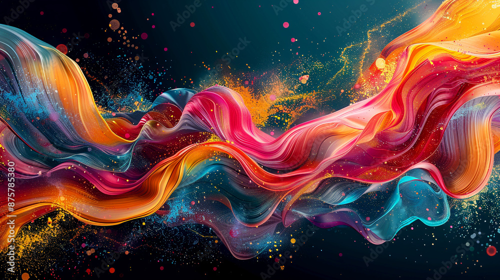Abstract colorful swirling design Abstract colorful swirling design