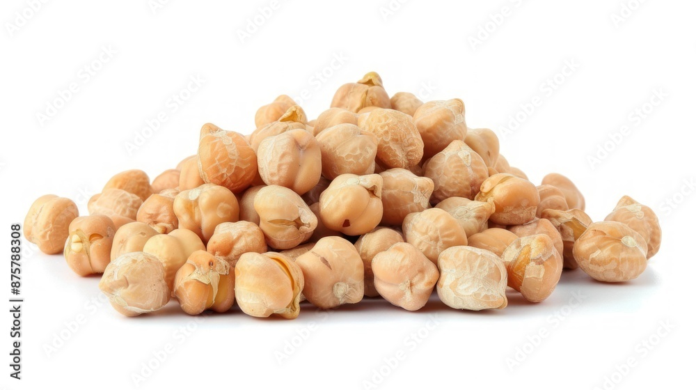 Heap of Raw Chickpeas Isolated on White Background Heap of Raw Chickpeas Isolated on White Background