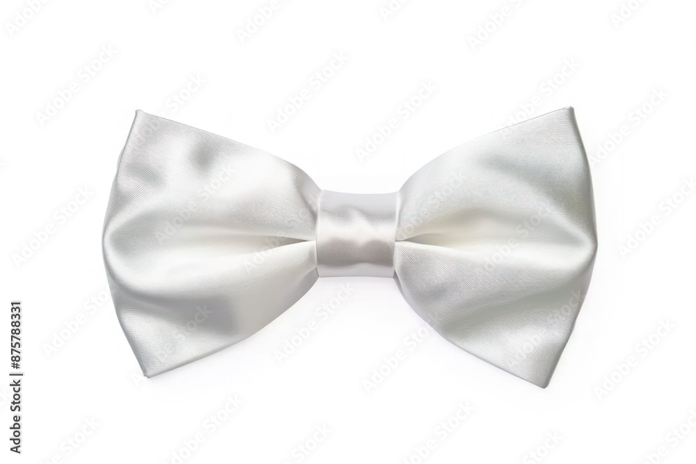 Elegant White Bow Tie Isolated on White Elegant White Bow Tie Isolated on White