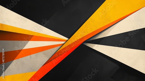 Wallpaper Mural Dynamic interplay of colors and lines on a dark background Torontodigital.ca