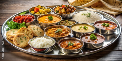 various indian food,indian food served in bowls