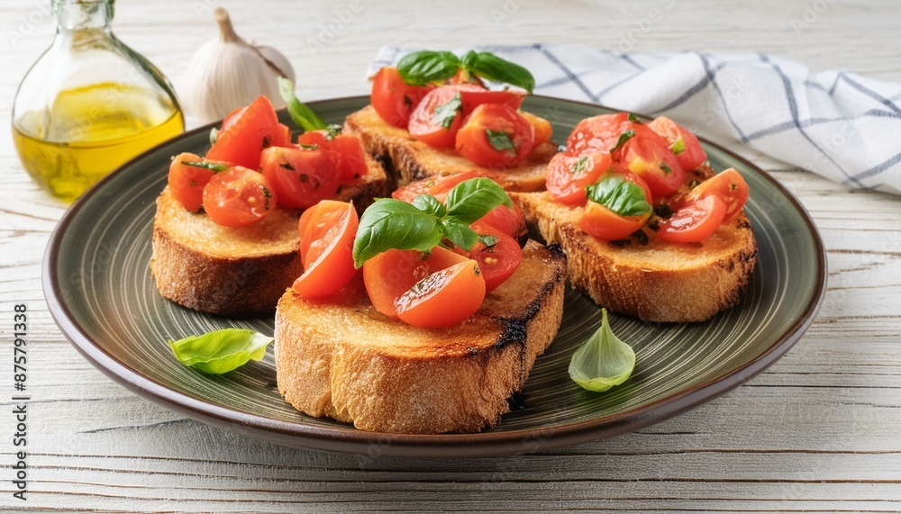 bruschetta with tomato and basil