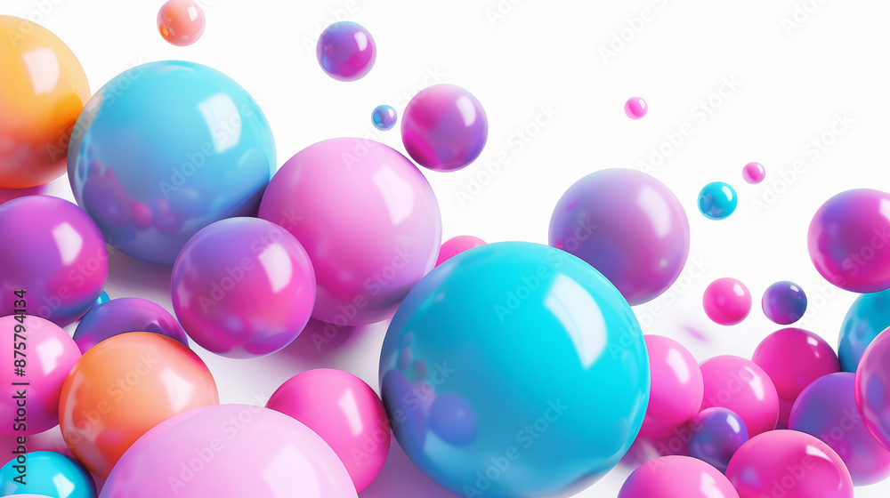 Vivid 3D Spheres Brochure Template Collection. Generative AI Vivid 3D Spheres Brochure Template Collection. Generative AI