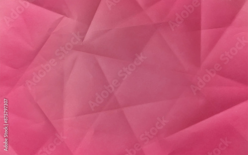 Wrinkled and crumple paper texture abstract background vector. Crumpled pink paper texture. Trendy color and surface for text and design.