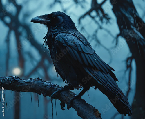 raven on a branch