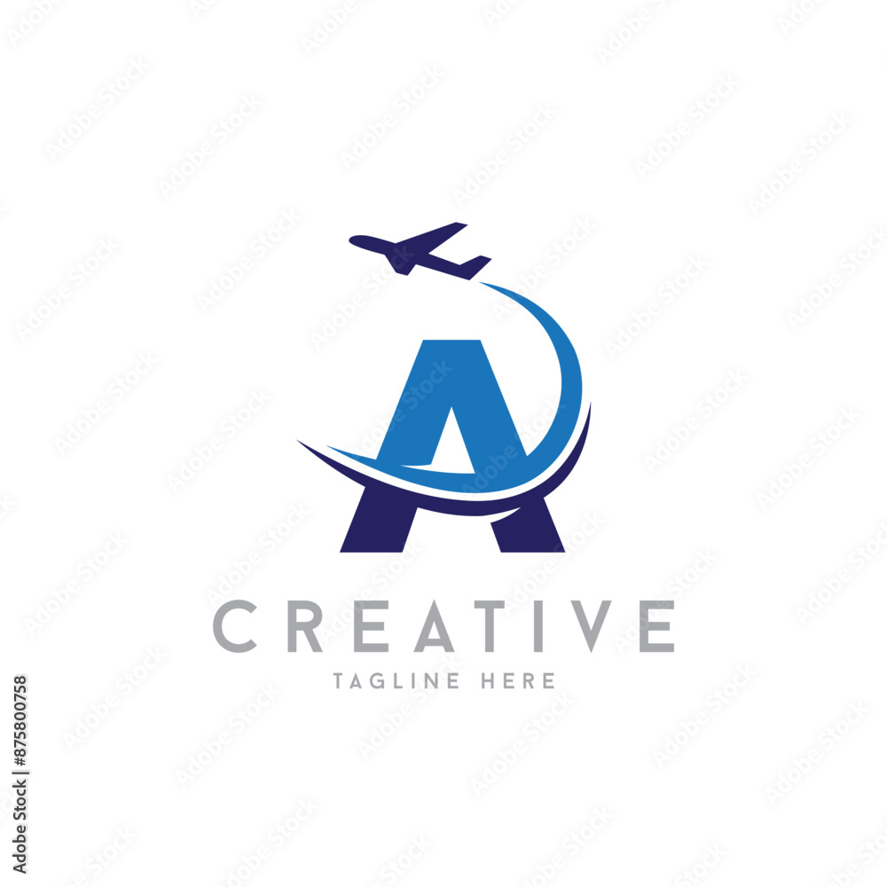 Letter A Air Travel Logo vector icon Design with plane graphic element, symbol, sign for travel agency logo design. airline logo illustration Letter A Air Travel Logo vector icon Design with plane graphic element, symbol, sign for travel agency logo design. airline logo illustration
