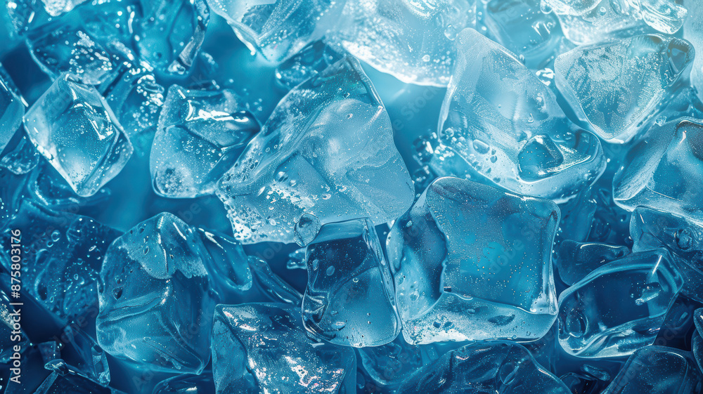 Icy Background with Big Ice Pieces Icy Background with Big Ice Pieces