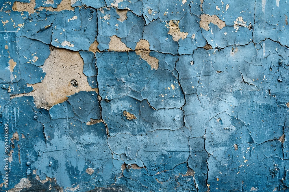 Fototapeta premium Blue textured concrete background created with Generative AI