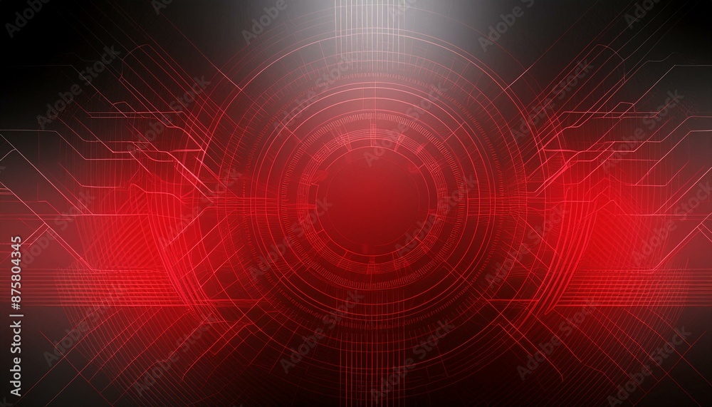 Fototapeta premium Abstract futuristic technology red background