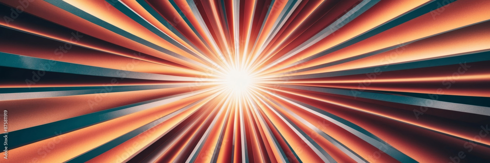 Obraz premium Radiant Sunburst Pattern with Gradient Rays