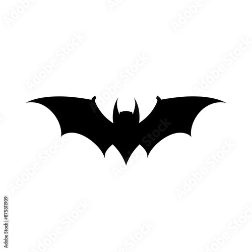 illustration logo of minimalist outline of a bat