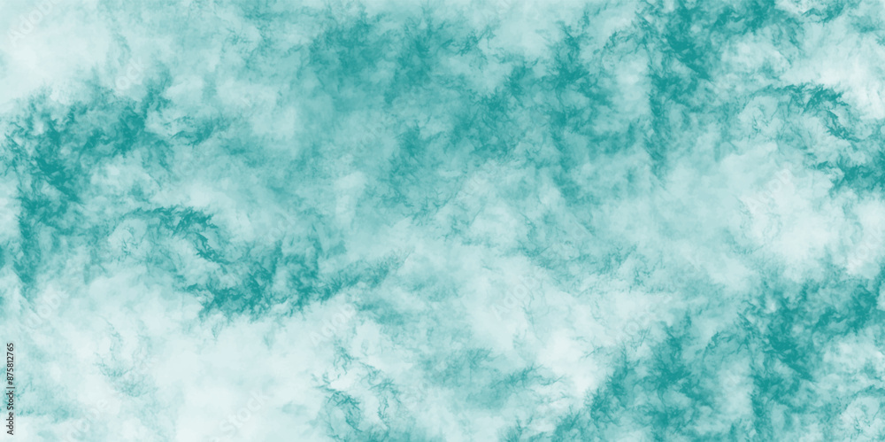 Fototapeta premium green color dust particles explosion cloud on white background minimal design and artistic watercolor splashes background. Wallpaper Created Using Artificial Intelligence