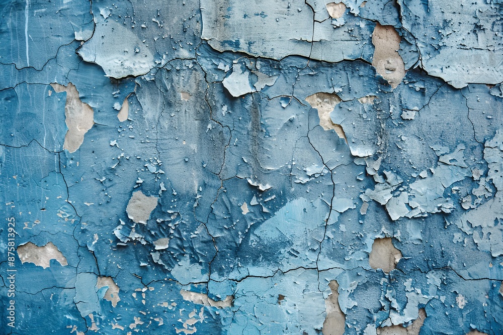 Blue textured concrete background created with Generative AI