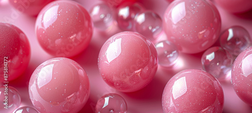 Glossy Bubblegum Chewy Background © Agnieszka