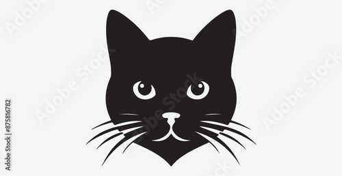 Cat silhouette isolated vector head tail full elegant new best cute sit design illustration animal pet collection full body head black and white download