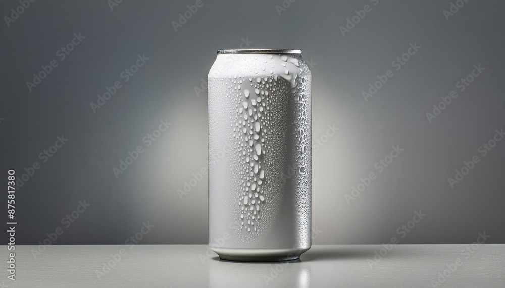 Soda or Energy Drink Can Mockup - Silver or White Can Template - Aluminium Tin Drinking Can for Logo Placement - Design Template for Beverage - Beer Can Packaging with Drops and Effects Soda or Energy Drink Can Mockup - Silver or White Can Template - Aluminium Tin Drinking Can for Logo Placement - Design Template for Beverage - Beer Can Packaging with Drops and Effects
