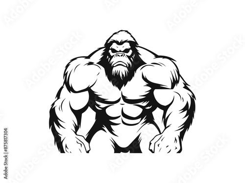 Gorilla silhouette vector illustration