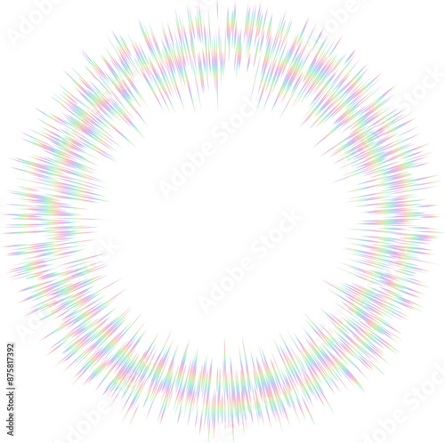 abstract rainbow circle flare for effect or border illustration 