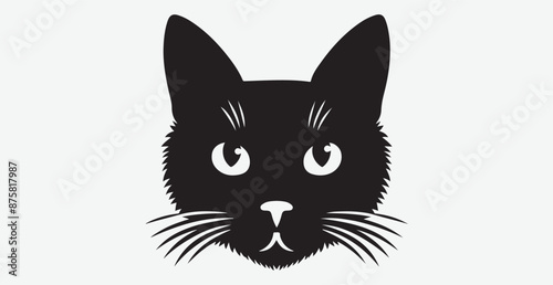 Cat silhouette isolated vector head tail full elegant new best cute sit design illustration animal pet collection full body head black and white download