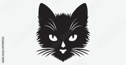Cat silhouette isolated vector head tail full elegant new best cute sit design illustration animal pet collection full body head black and white download