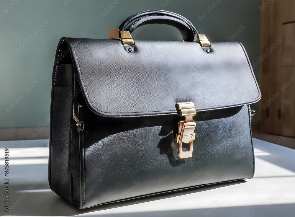 Create an image of a professional briefcase, highlighting its sophisticated design. Generative AI. Create an image of a professional briefcase, highlighting its sophisticated design. Generative AI.