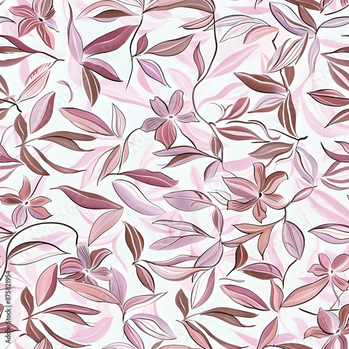 Pink and Cream Botanical Floral Design