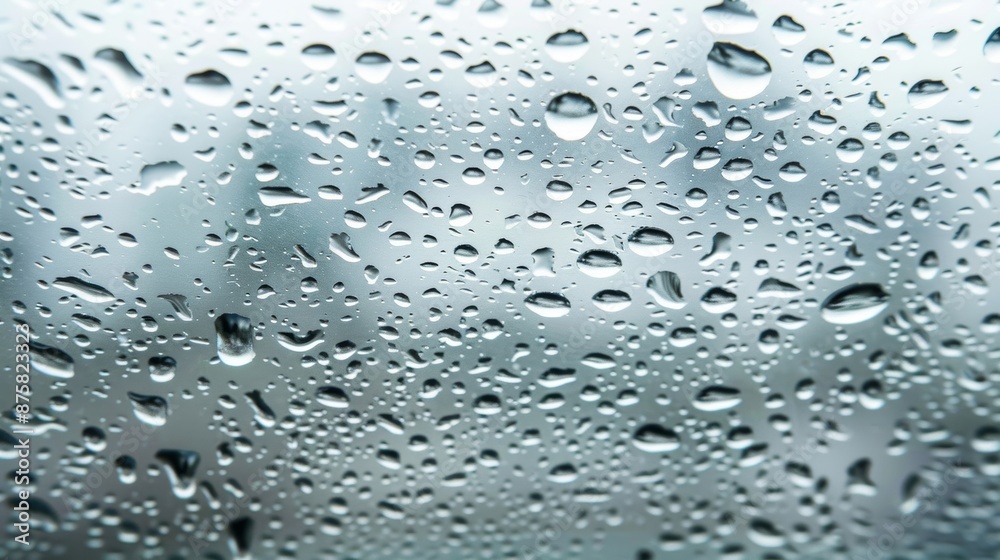 Water droplets on glass surface plain background Water droplets on glass surface plain background