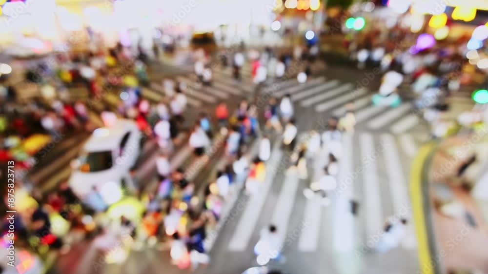 custom made wallpaper toronto digitalDefocused many people walking on the street at night