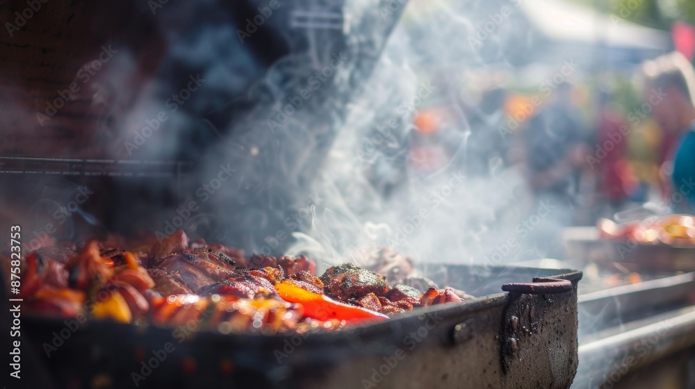 Close-up of smoke from barbecue grill Close-up of smoke from barbecue grill