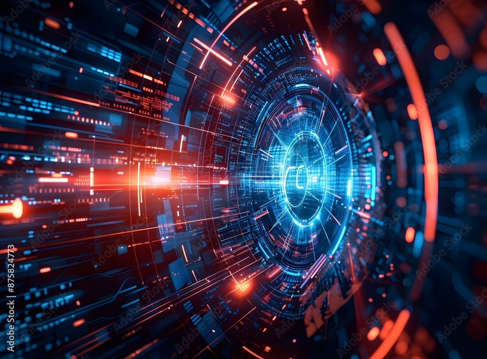 Obraz premium futuristic technology background