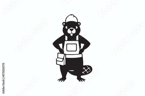 Beaver vector silhouettes image adobe illustrator.