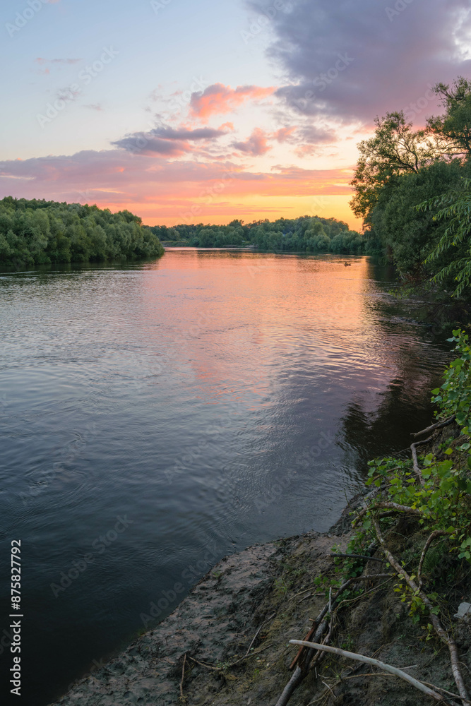 Fototapeta premium sunrise over the river