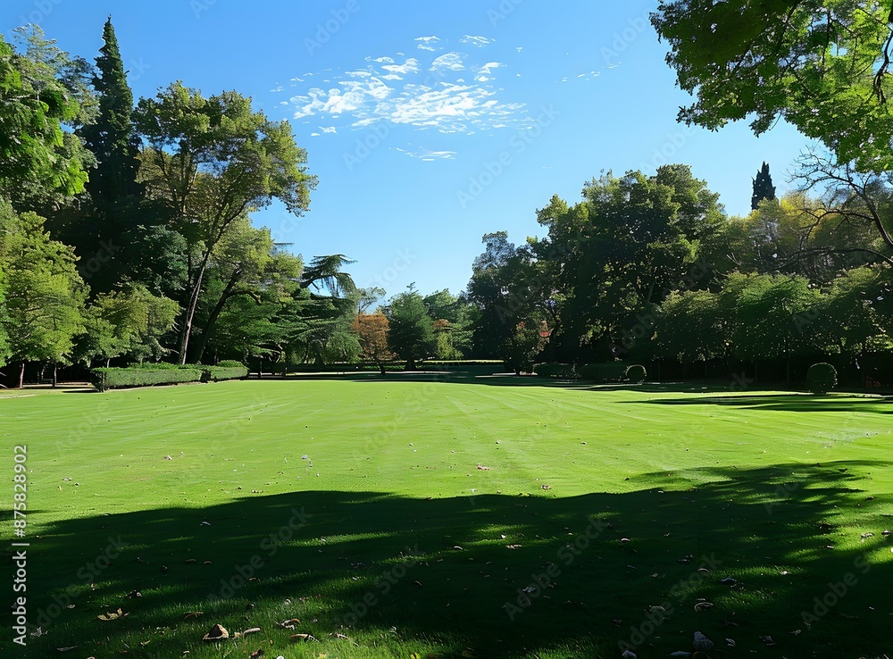 Fototapeta premium green field in the park