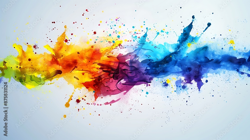 Vibrant Abstract Paint Splatters - Energetic Colorful Desktop Background Design Vibrant Abstract Paint Splatters - Energetic Colorful Desktop Background Design