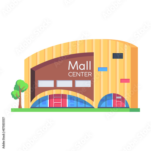 Download this isometric icon of mall center 

